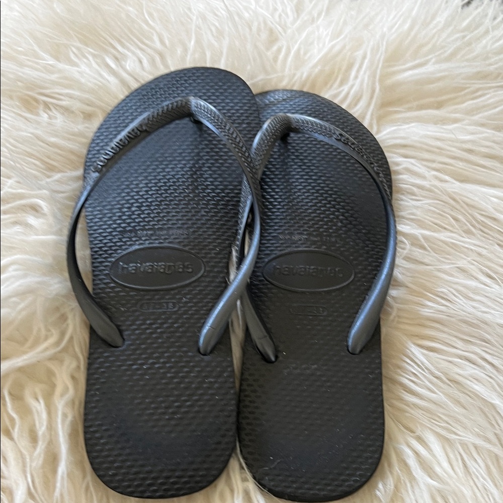 Havaianas Black Slim Flip Flops